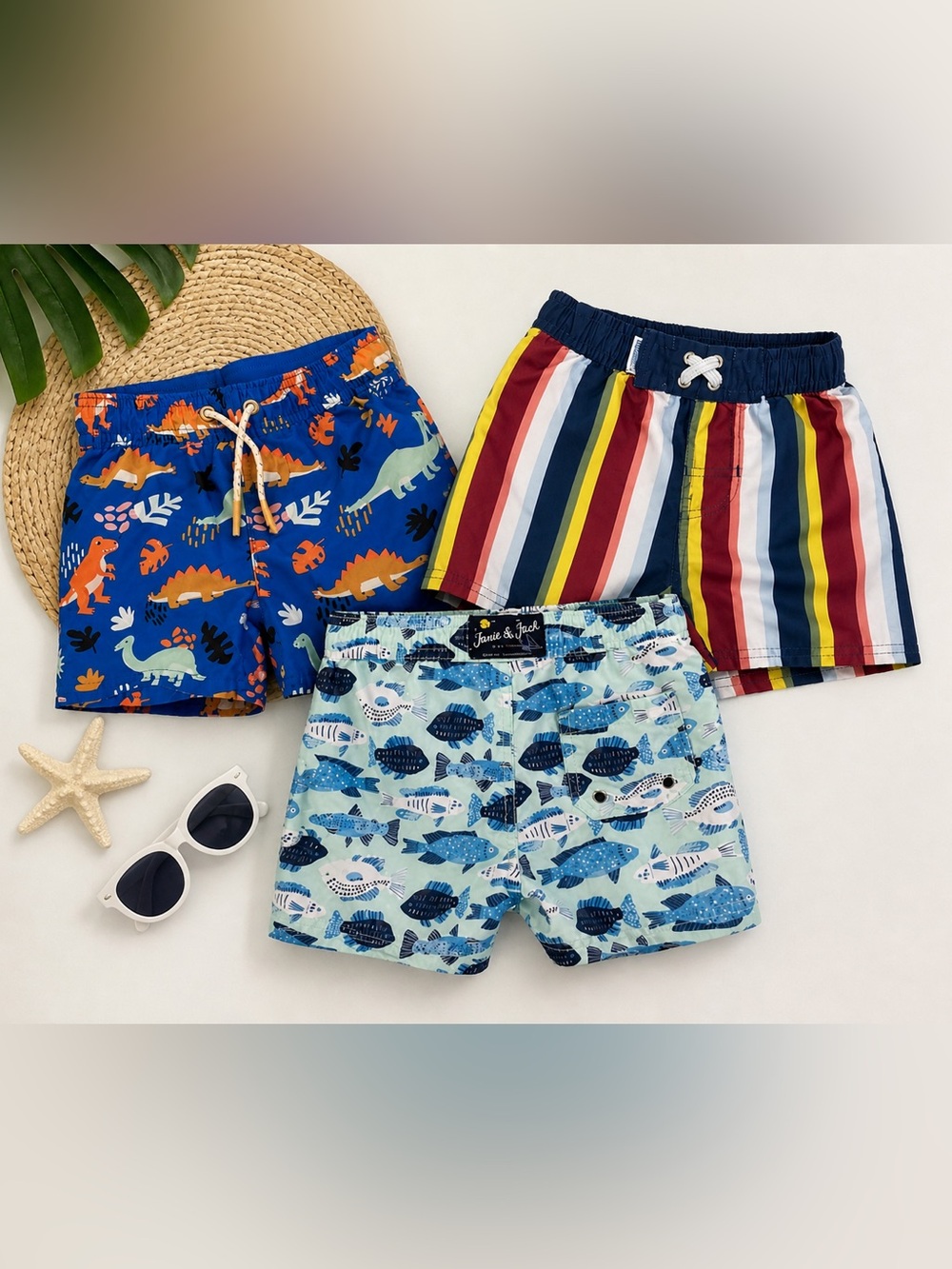Boys Swim‎ Trunks Lot 18-24 Months Cat & Jack Janie and Jack RuggedButts Toddler